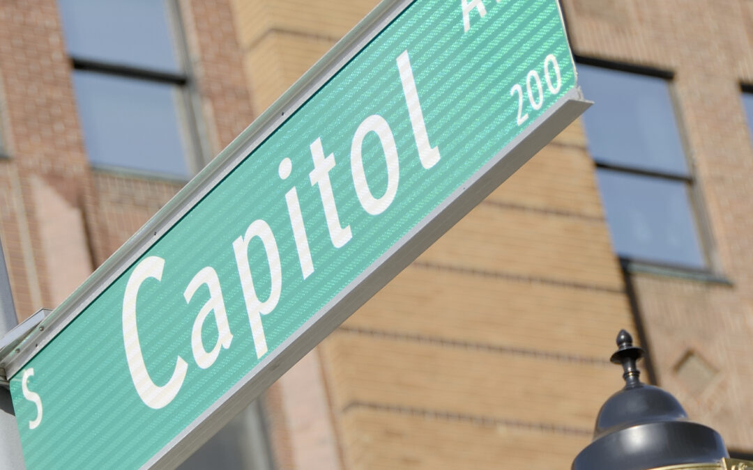 Road sign of Capitol Ave
